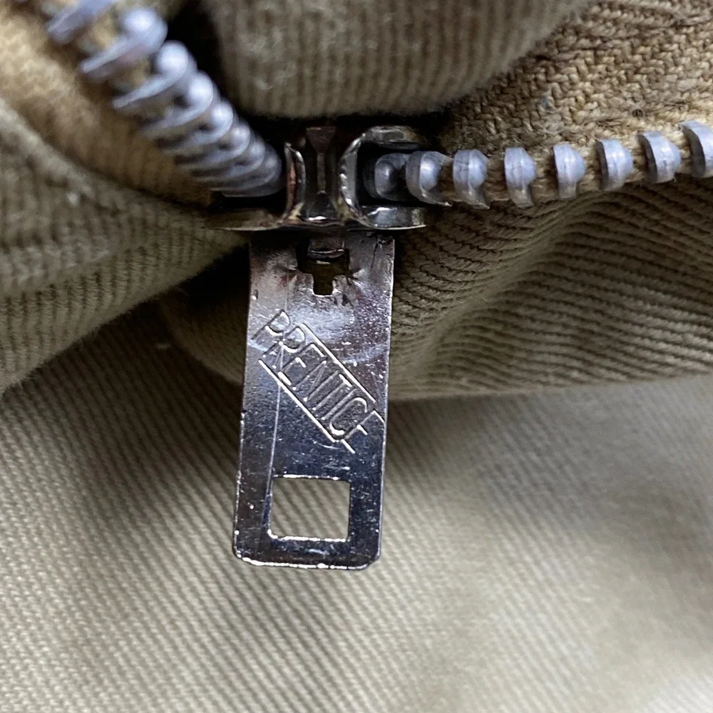 Vintage 50s Pleated Khaki Workwear Pants Prentice Zip Military Heavy Twill 30x30